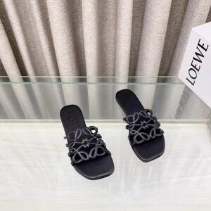 Loewe Women's Black Slide Slippers